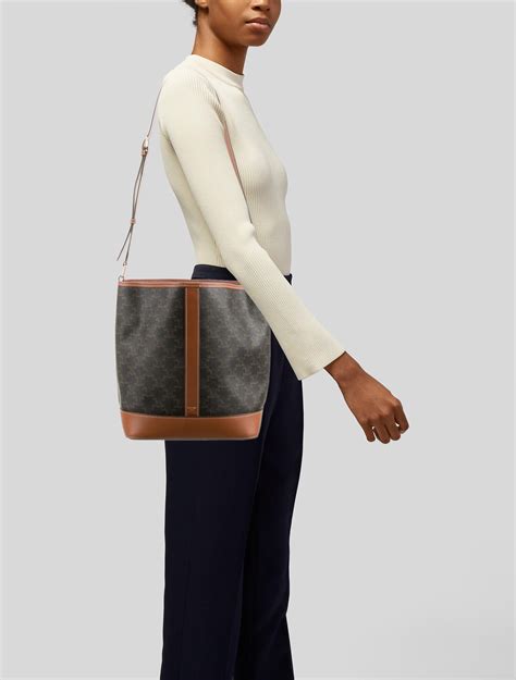 celine buckey bag|celine triomphe bucket bag medium.